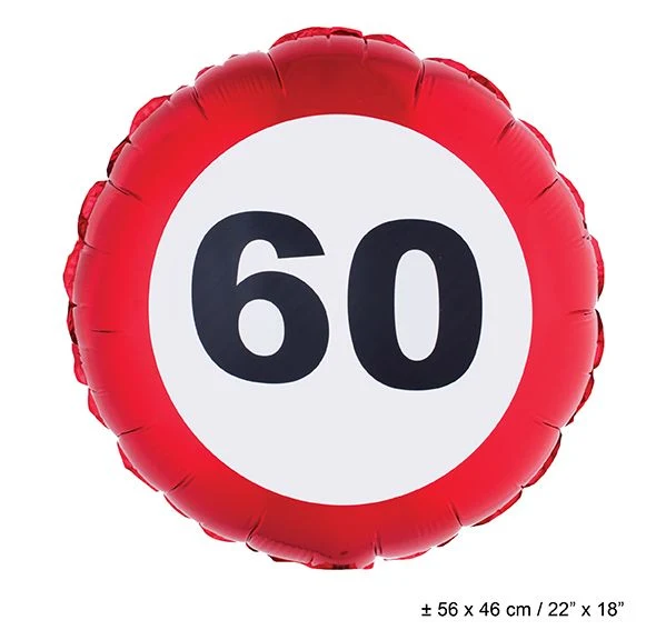 Folie ballon leeftijd 60