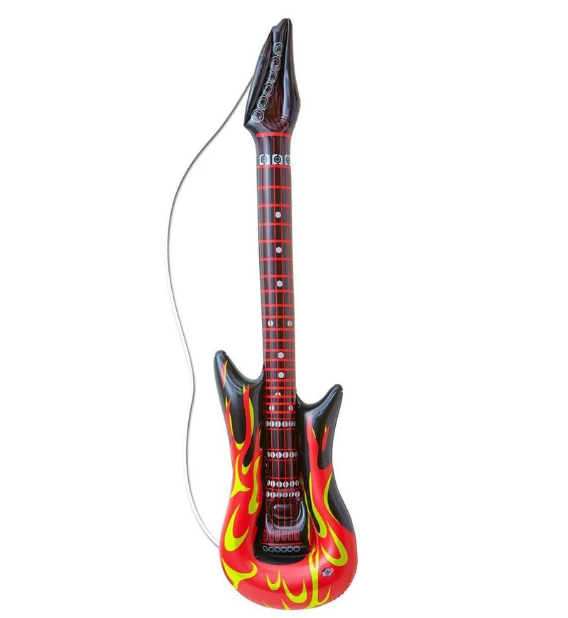 Rocker Opblaasbare Gitaar Met Vlammen 105cm