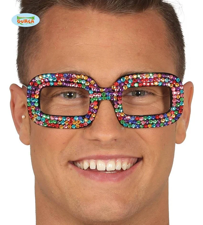Disco Bril multikleur glinsterend