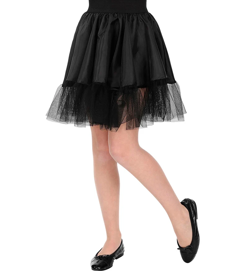Zwarte petticoat kind one size