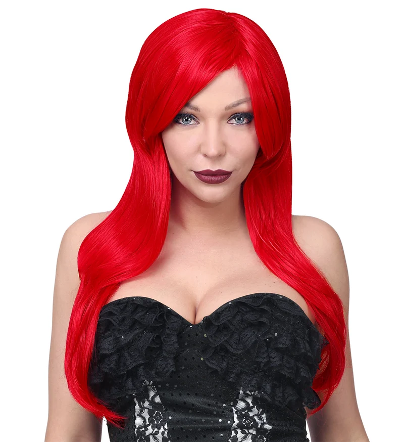 Pruik lang rood haar Cosplay Alicia