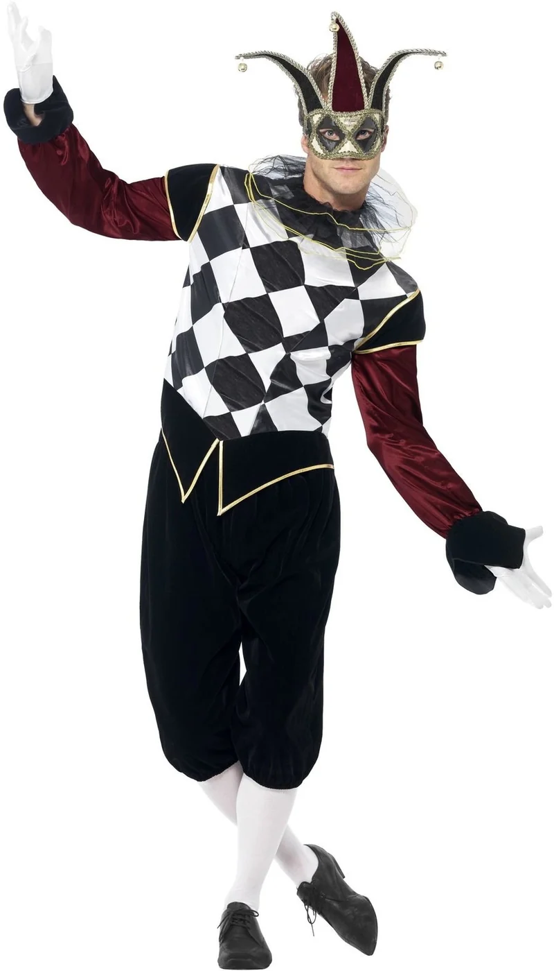 Harlekijn Venetiaans Kostuum Man