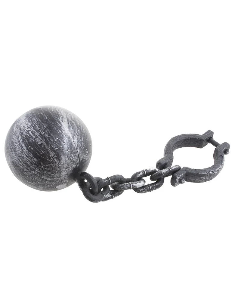 Gevangene jumbo bal met ketting 55 cm