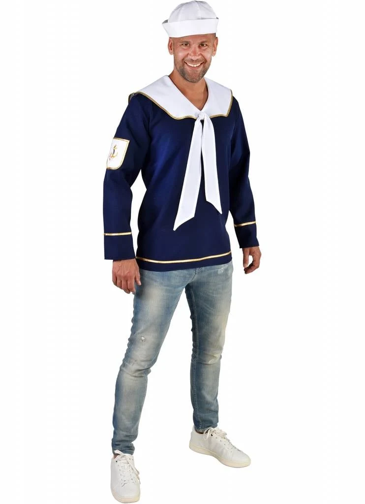 Blauwe Matroos Blouse Man