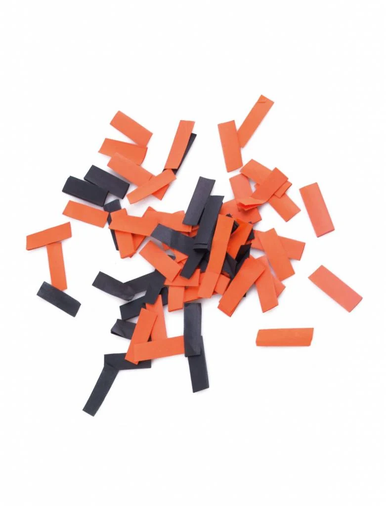 Confetti kanon Halloween zwart/oranje