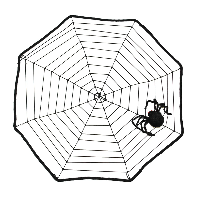 Spinnenweb met zwarte spin