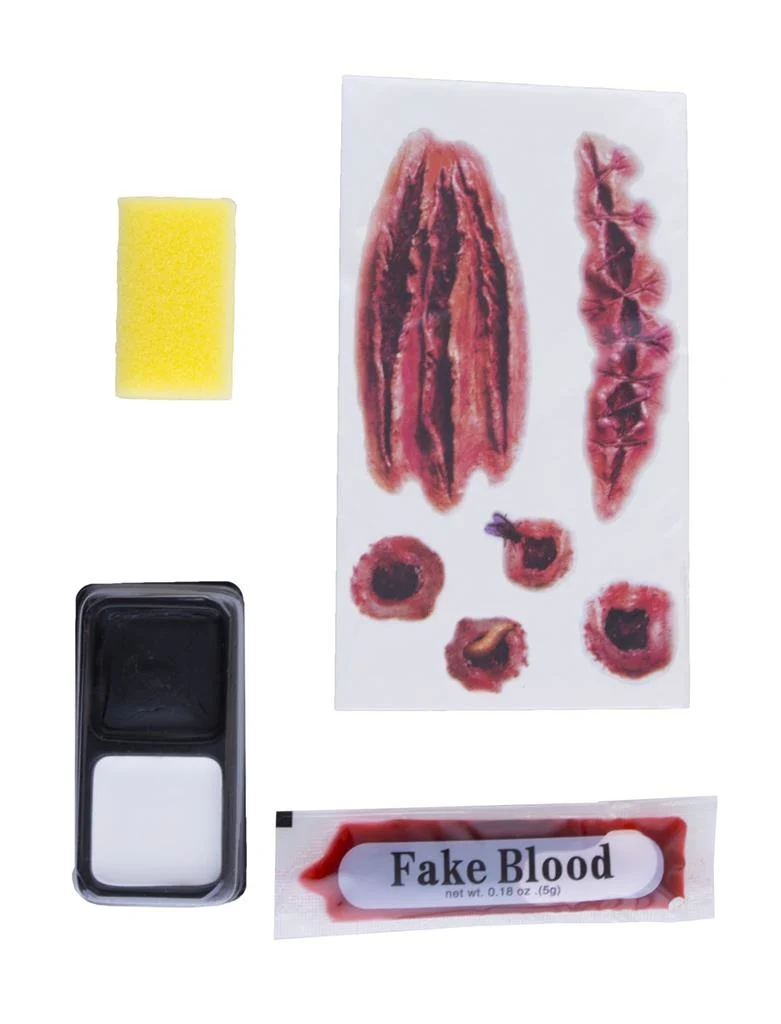 Imitatie wonden en make-up set