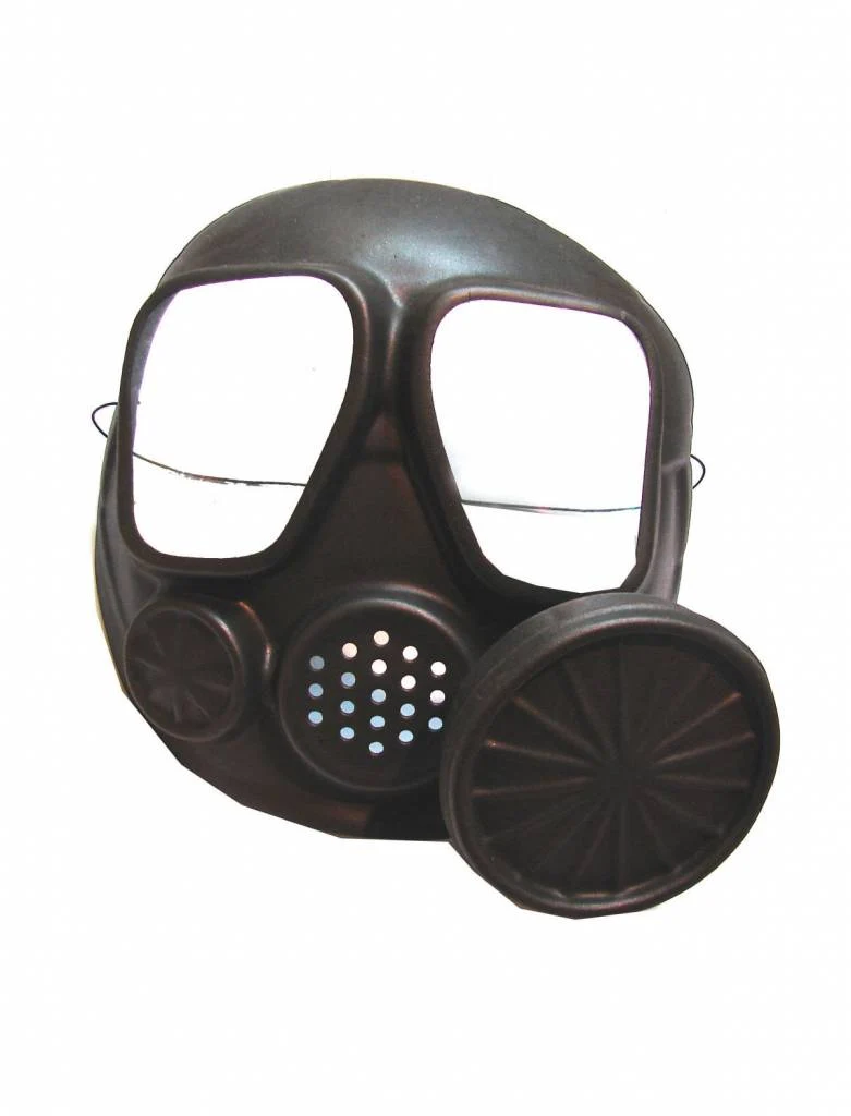 Gasmasker in zwart