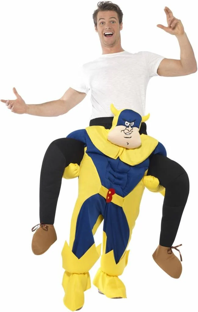 Op de rug van Bananaman kostuum
