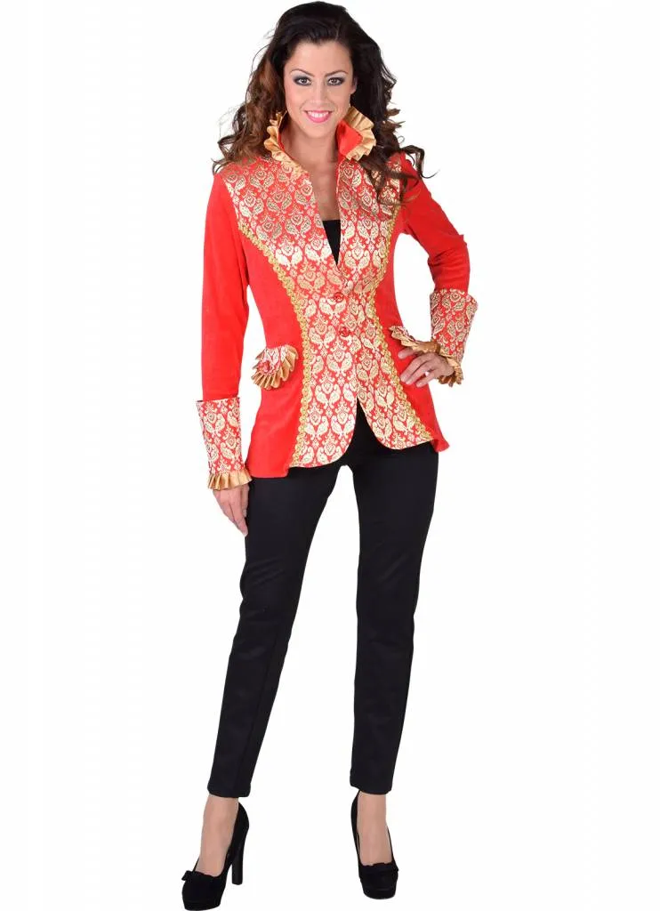 Jas Brocaat Rood Dames
