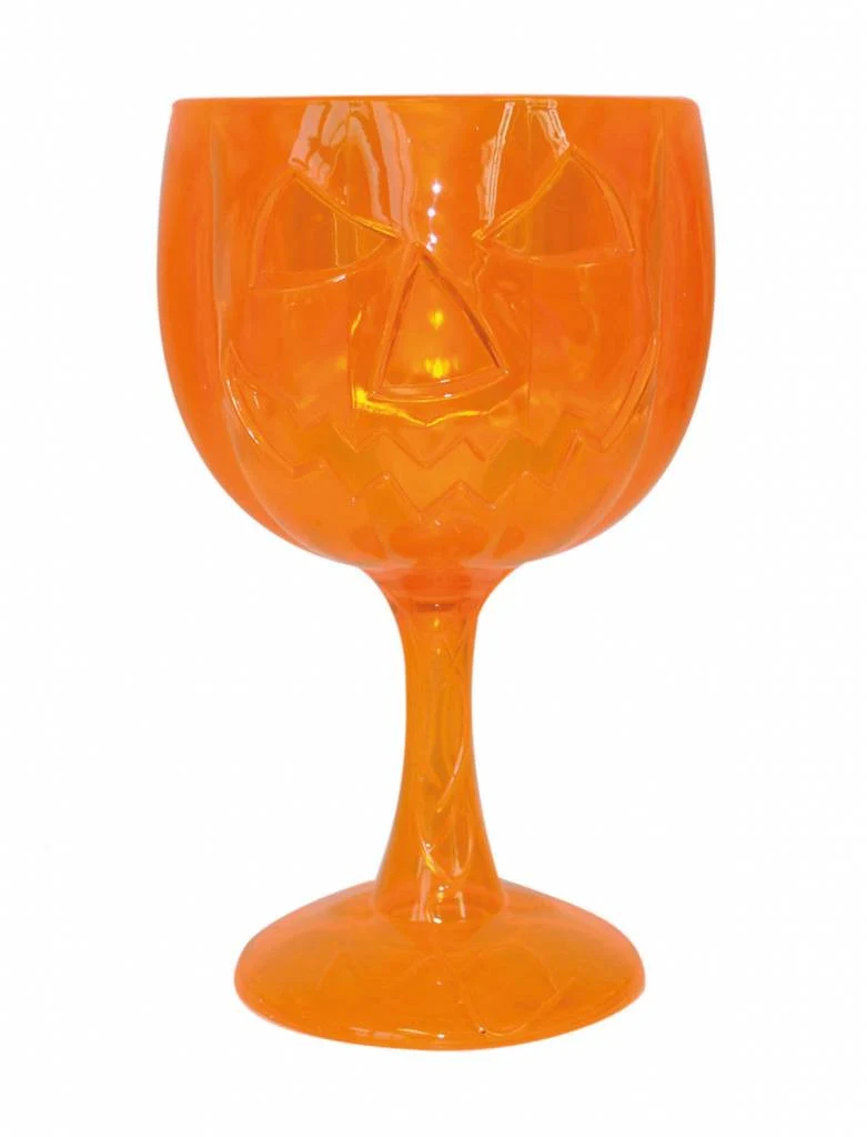 Pompoen wijnglas oranje