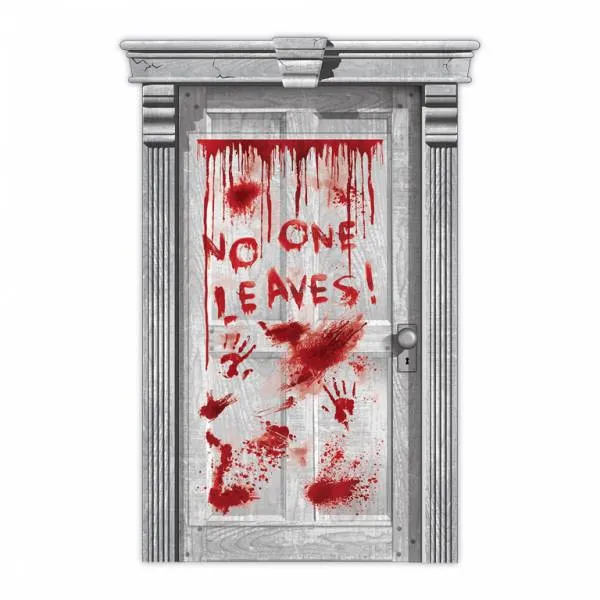 Deur deco druipend blood No One Leaves