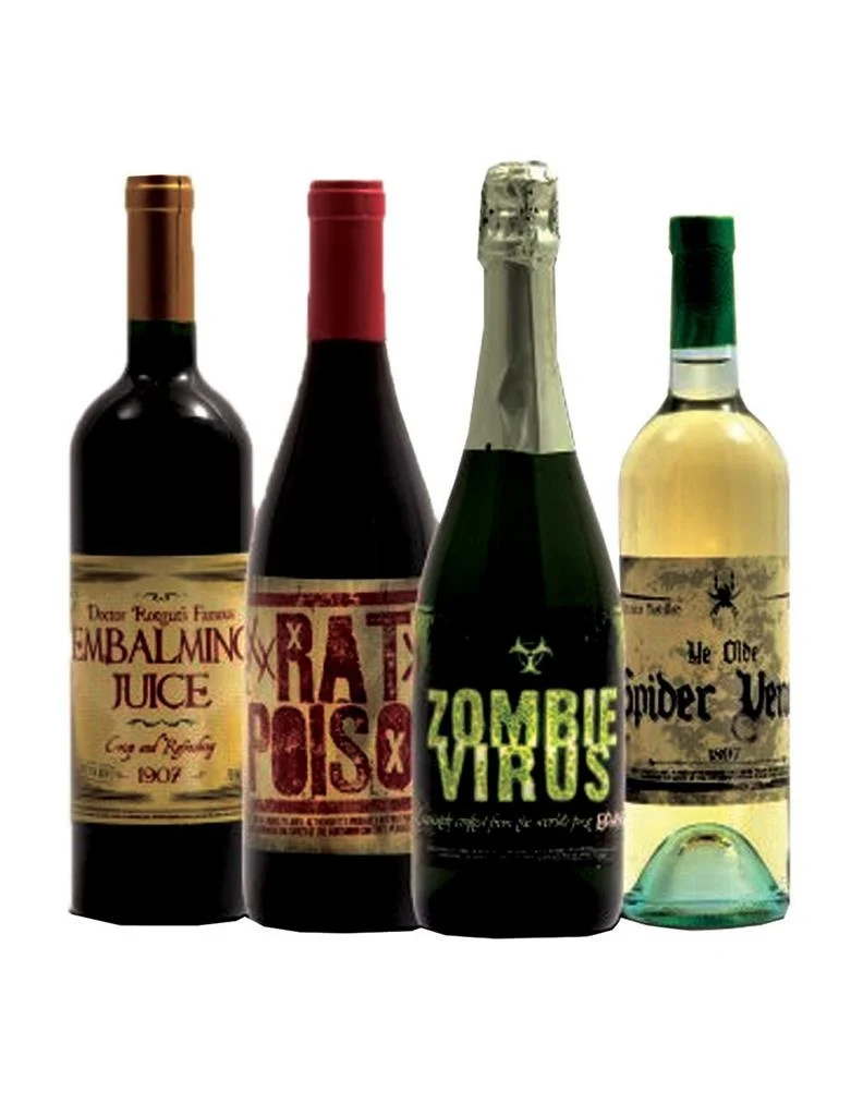 Fles stickers voor Halloween