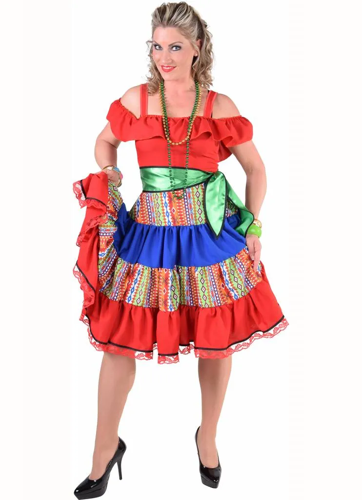Mexicaanse Jurk Klassiek Rood