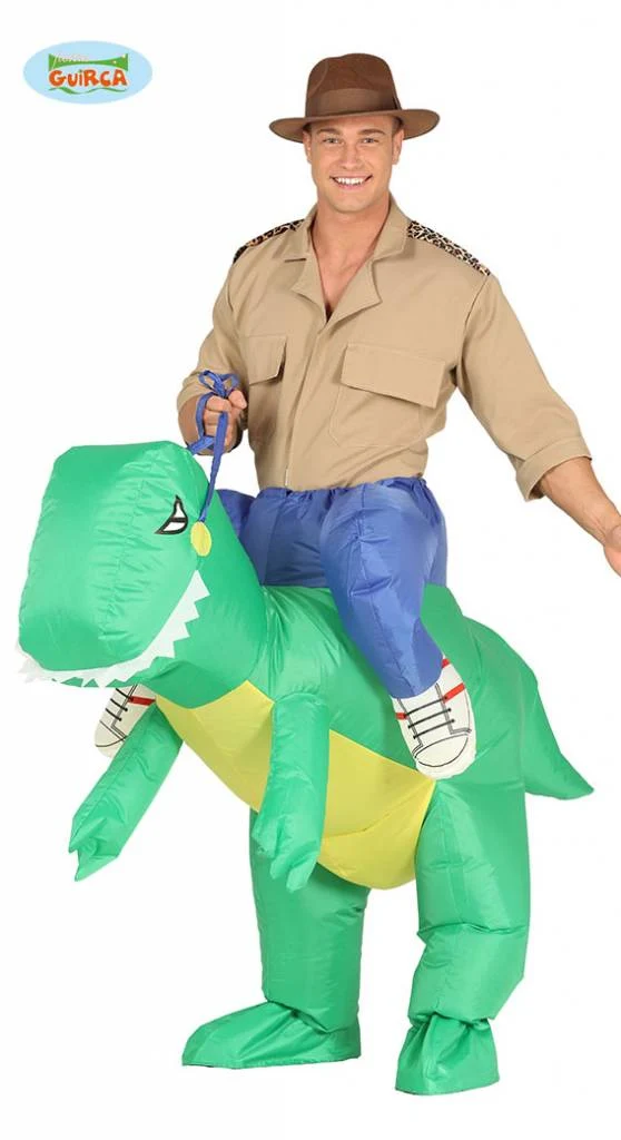 Opblaasbaar Dino Kostuum