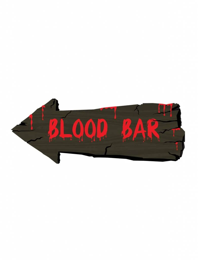 Muur decoratie Halloween Bloed bar