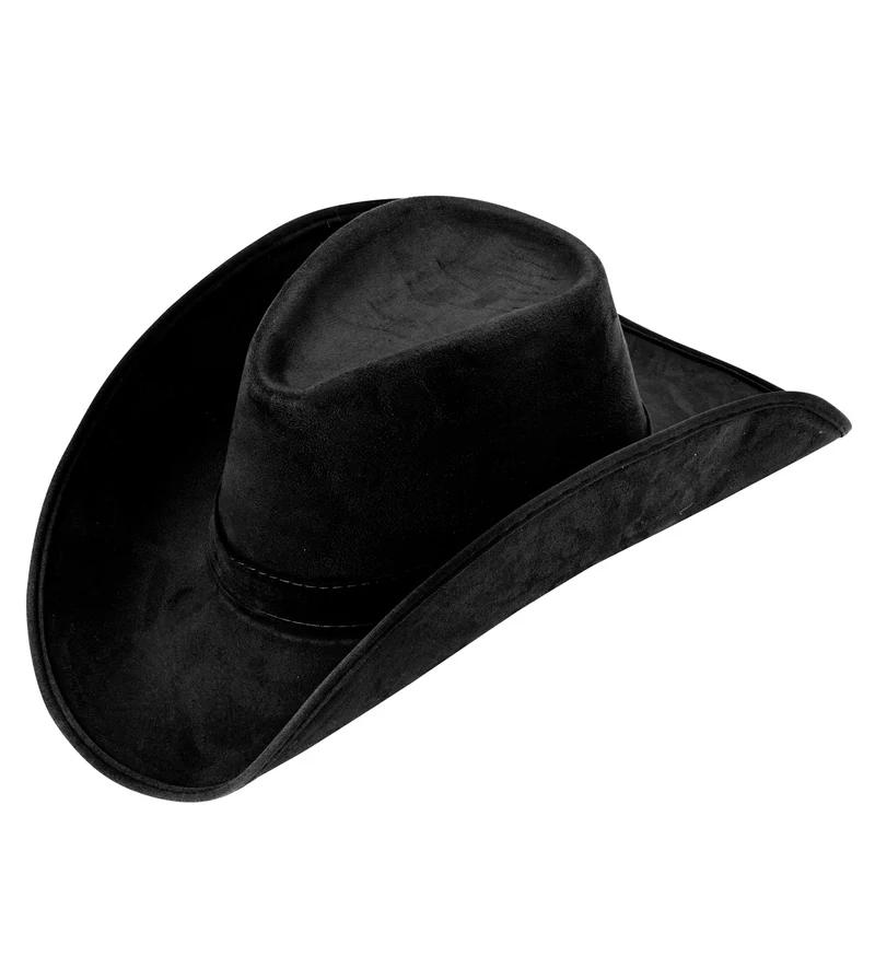 Cowboyhoed suede zwart Texaans
