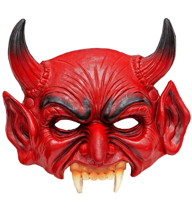 Kinloos masker duivel rood