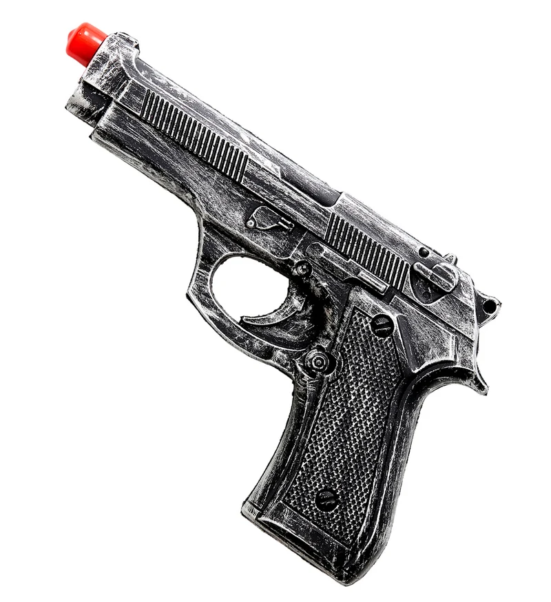 Foam latex pistool zwart 19cm
