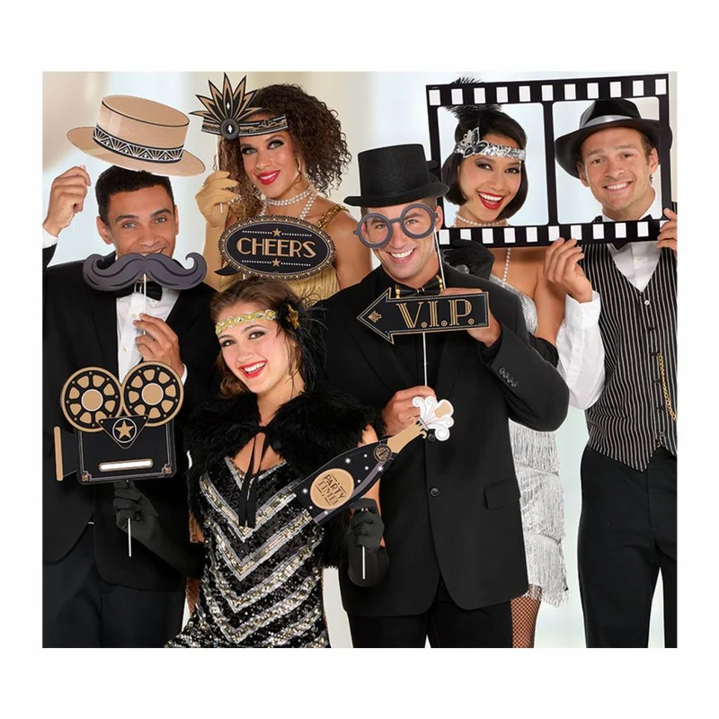 Jumbo Photo Prop Kit Glitz & Glam - 12 stuks