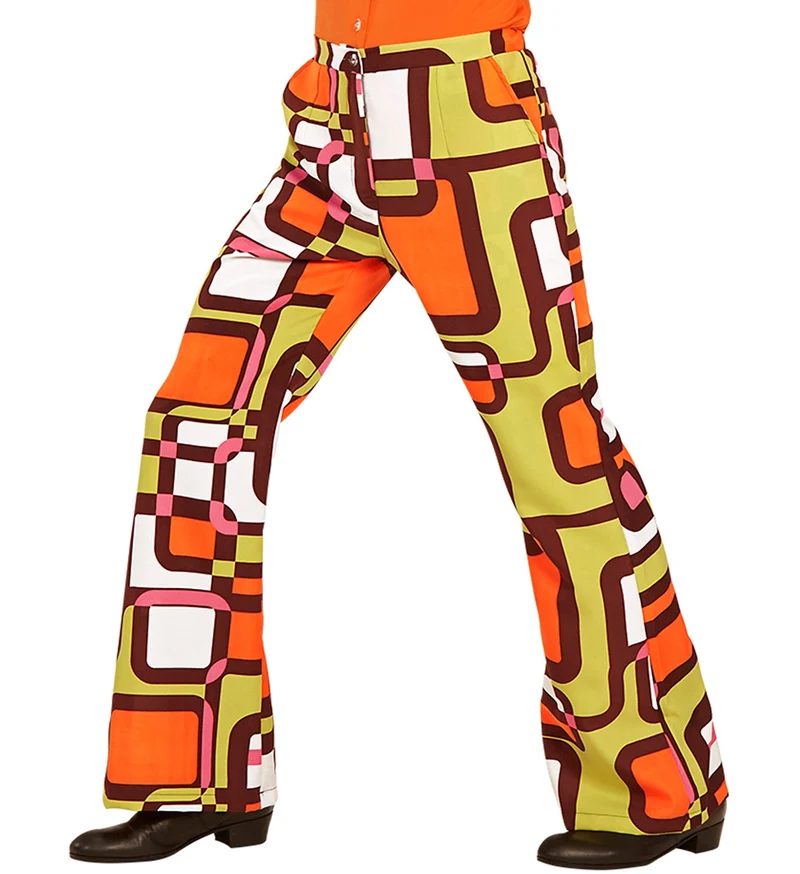 Heren disco broek jaren 70 vlakken