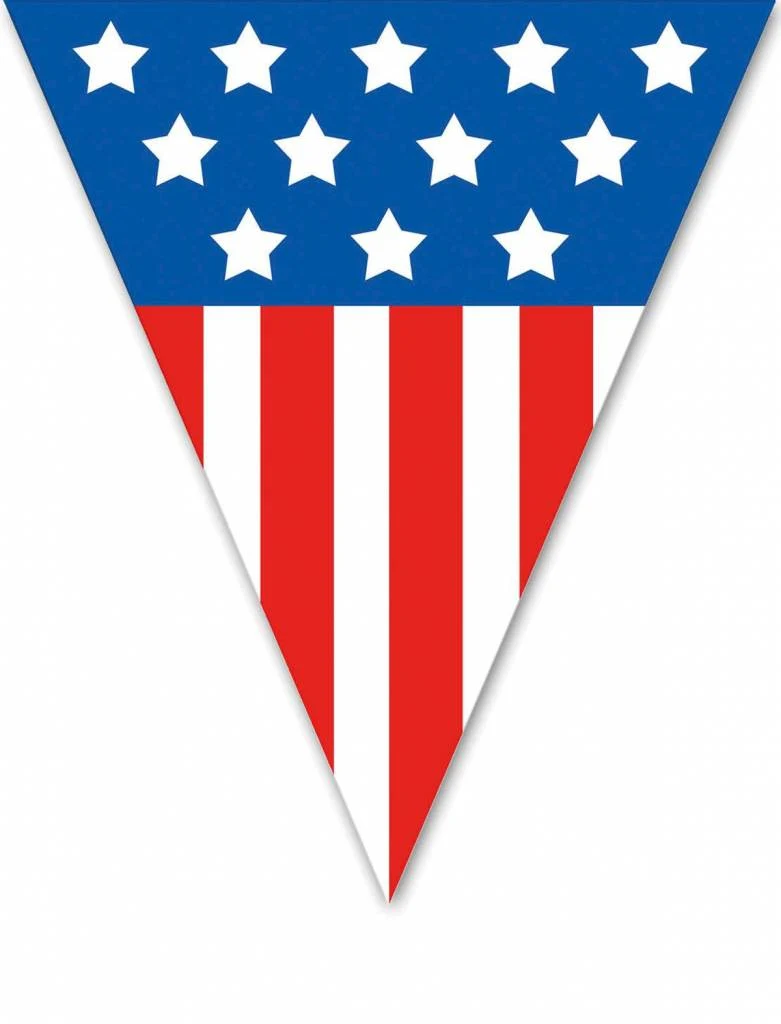 Vlaggenlijn 5 meter 10 vlaggen USA