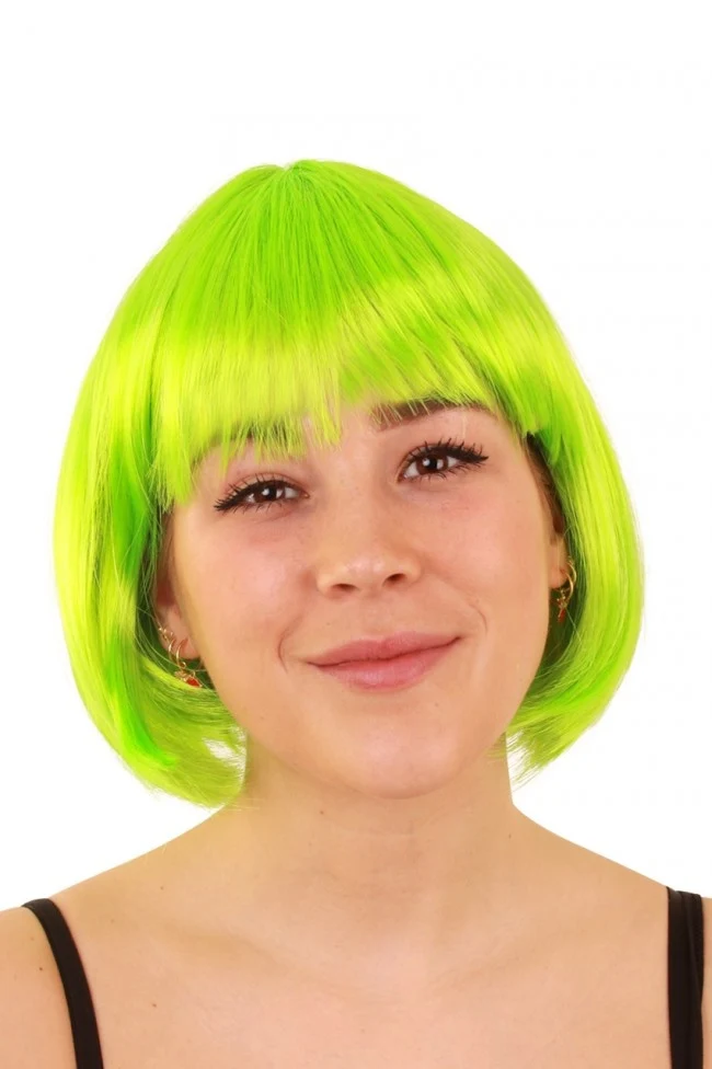 Pruik sensation boblijn fluo groen