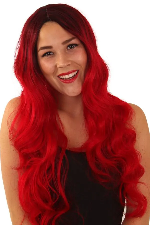 Pruik FAYE rood