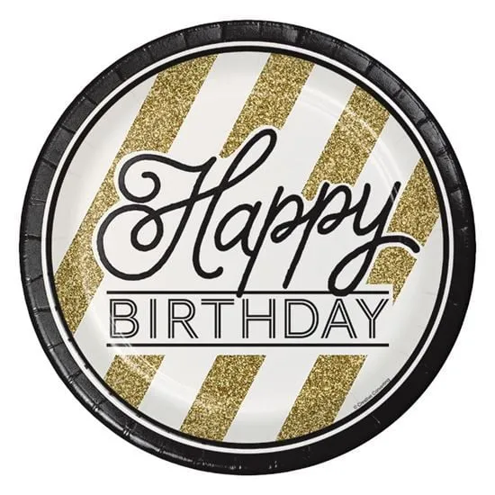 Bordjes Happy Birthday 8 stuks