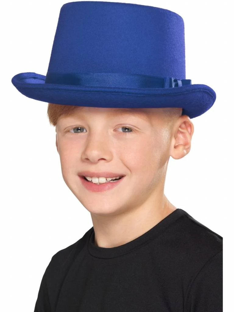 Hoge hoed blauw kind