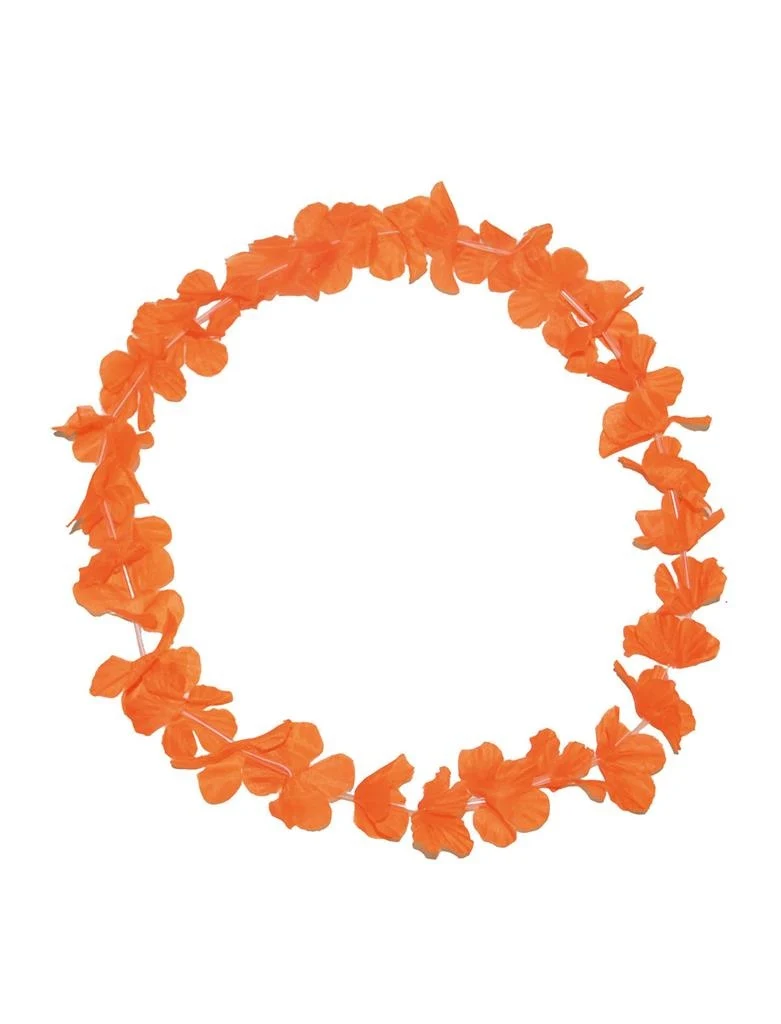 Hawaii bloemenkrans oranje
