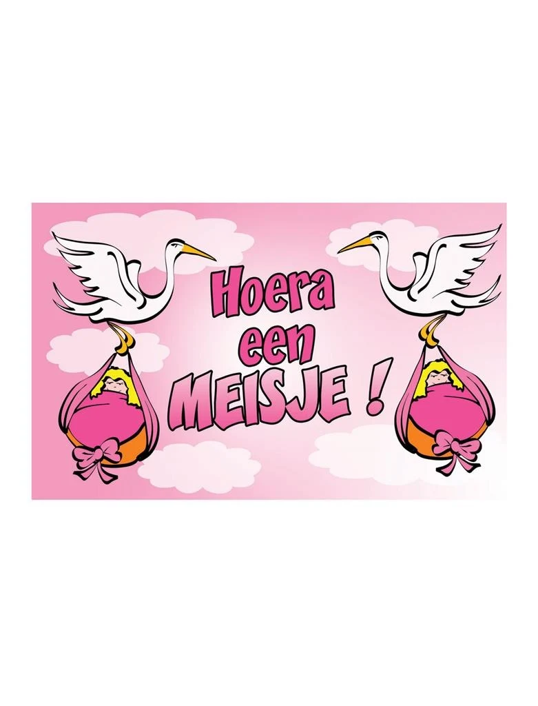 Vlag hoera een meisje