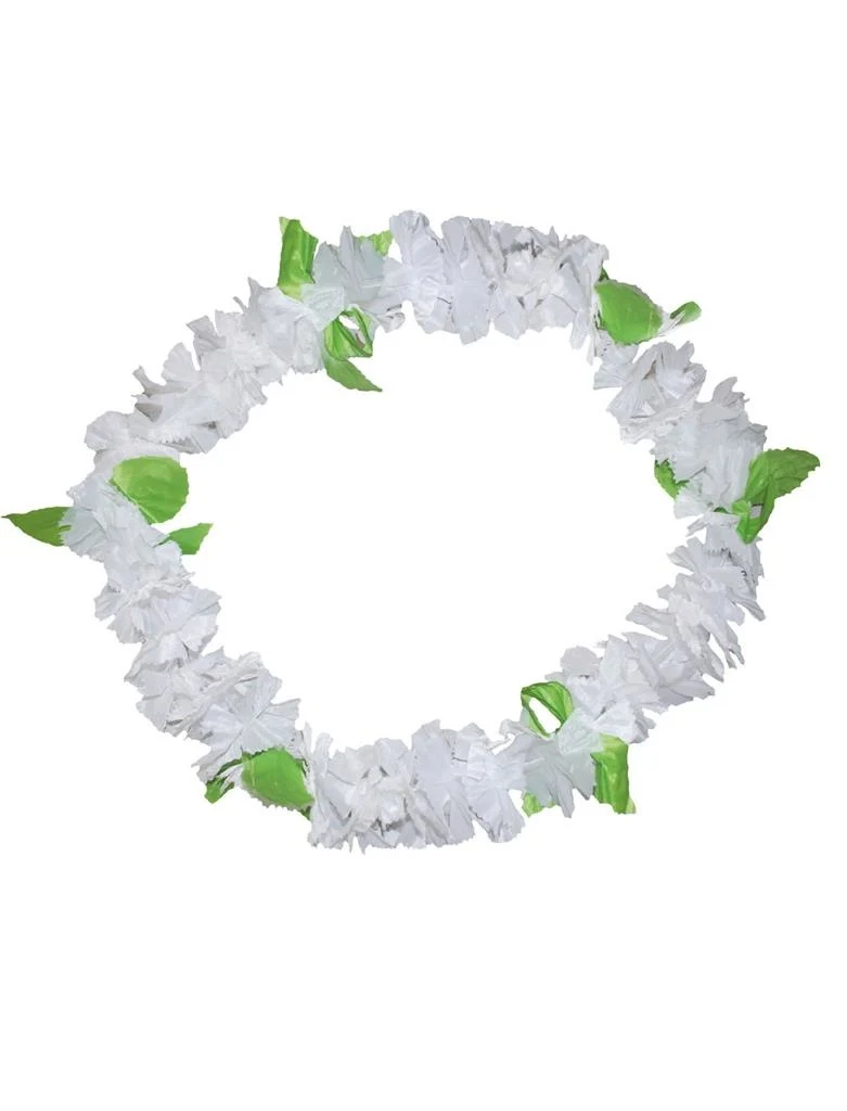 Hawaii bloemenkrans wit