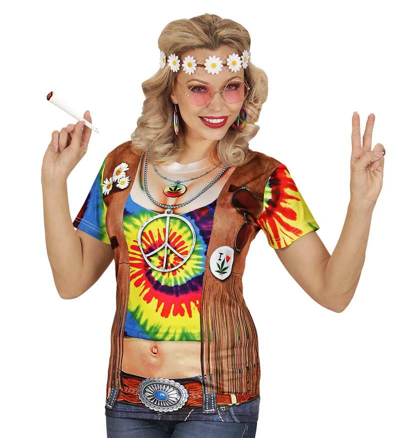 3D Hippie shirt Psycho dames