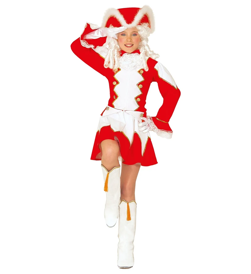 Majorette kostuum Ellis kind rood