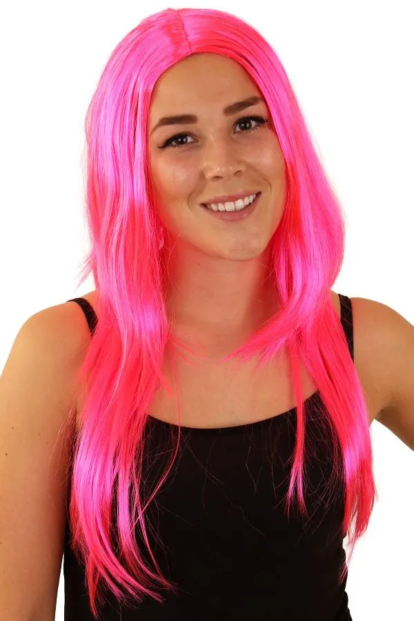 Roze Pruik lang haar