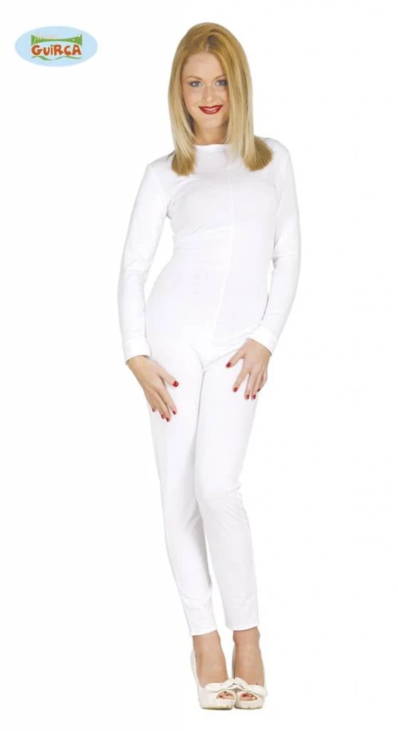 Bodysuit vrouw wit spandex