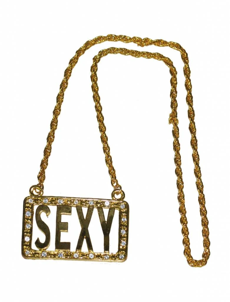 Halsketting sexy nep goud