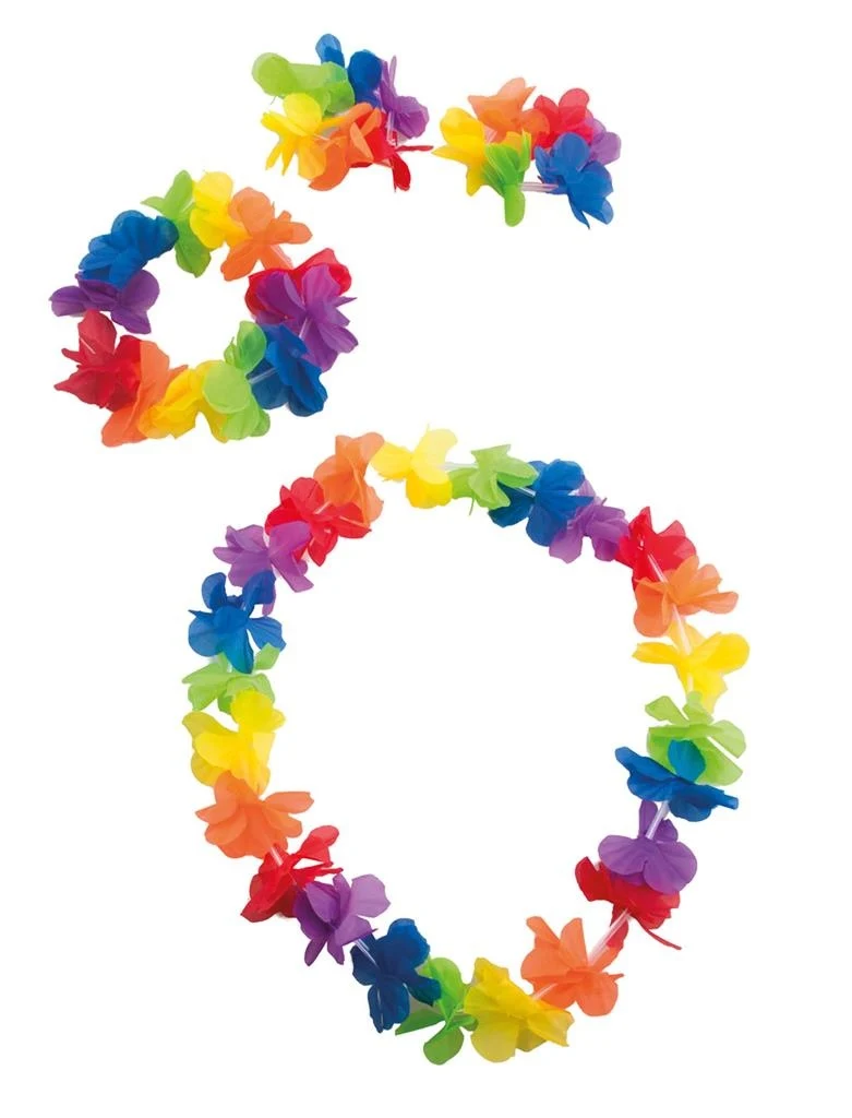 Hawaii bloemen verkleedset
