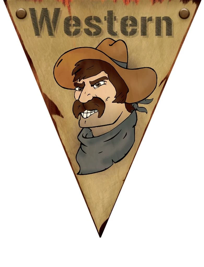 Vlaggenlijn Cowboy 5mtr.