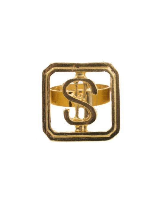 Ring dollarteken nep goud