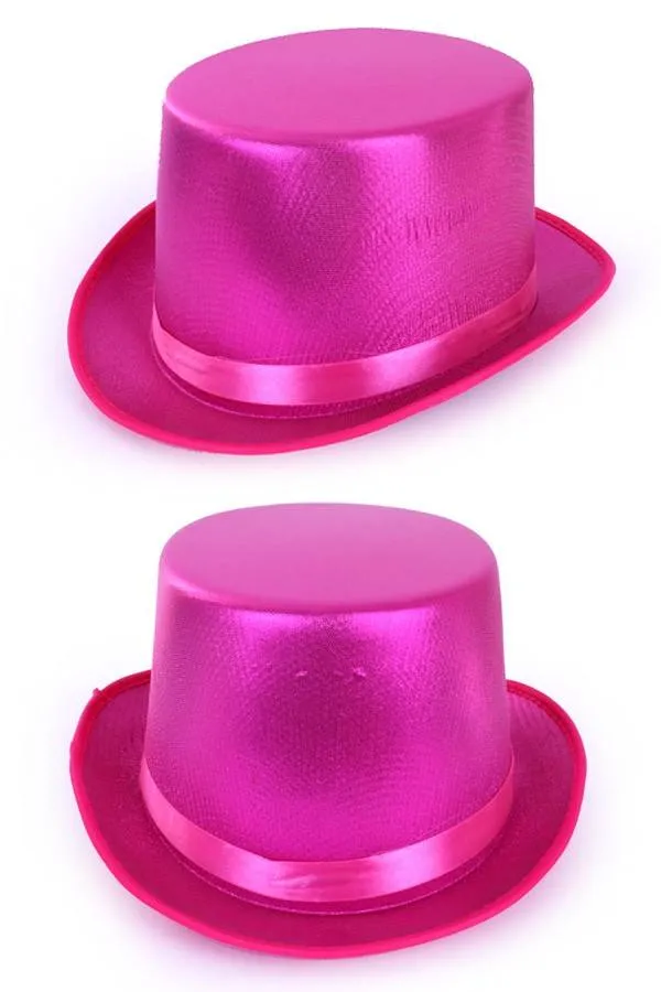 Rose hoge hoed metallic