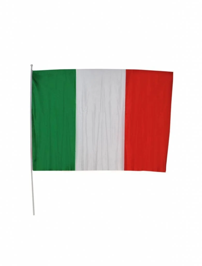Italiaanse vlag op stok 30x45cm