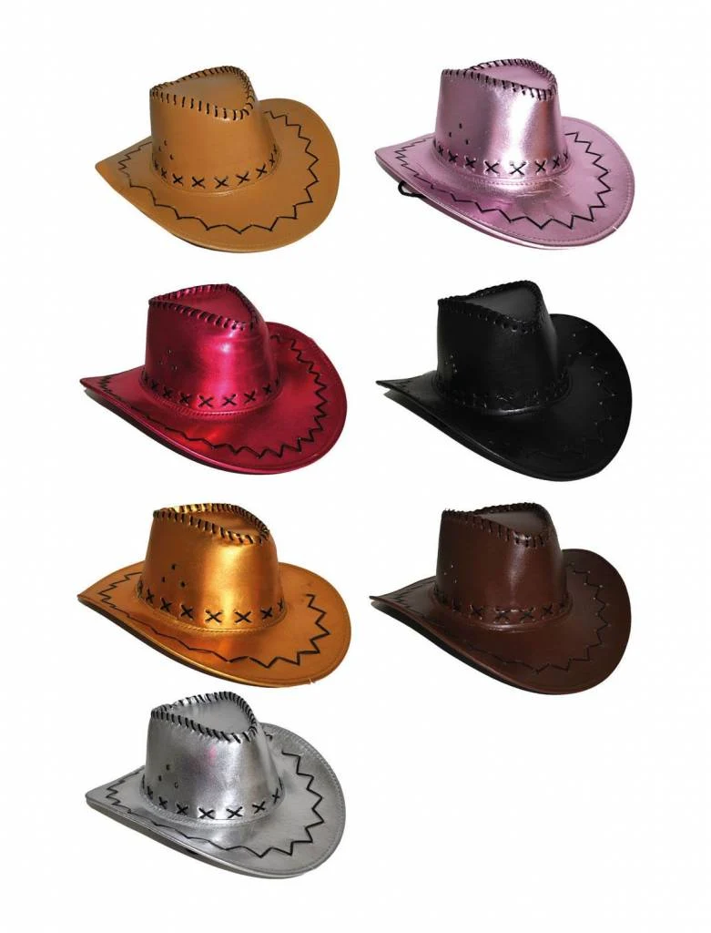 Roze cowboyhoed lederlook