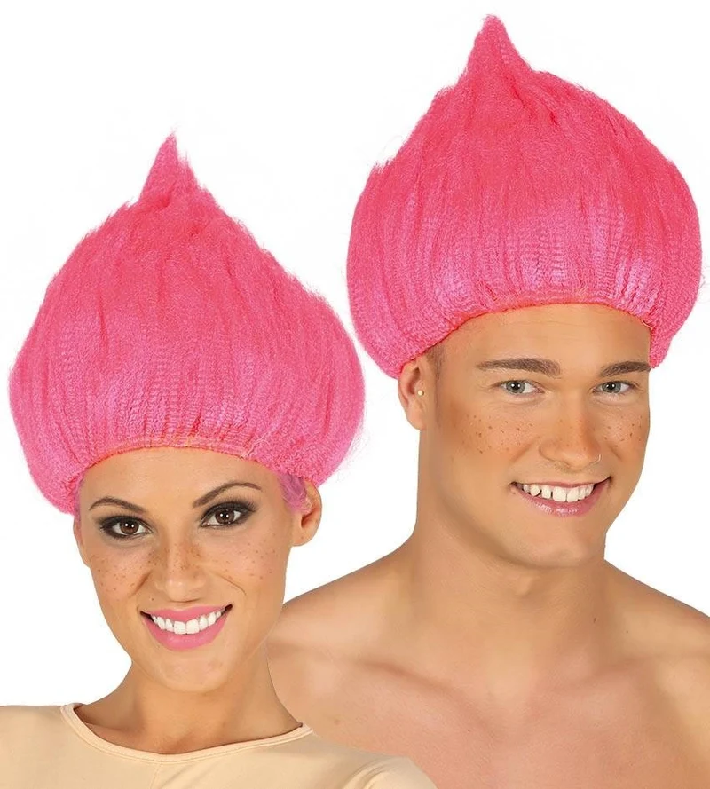 Trol pruik Roze