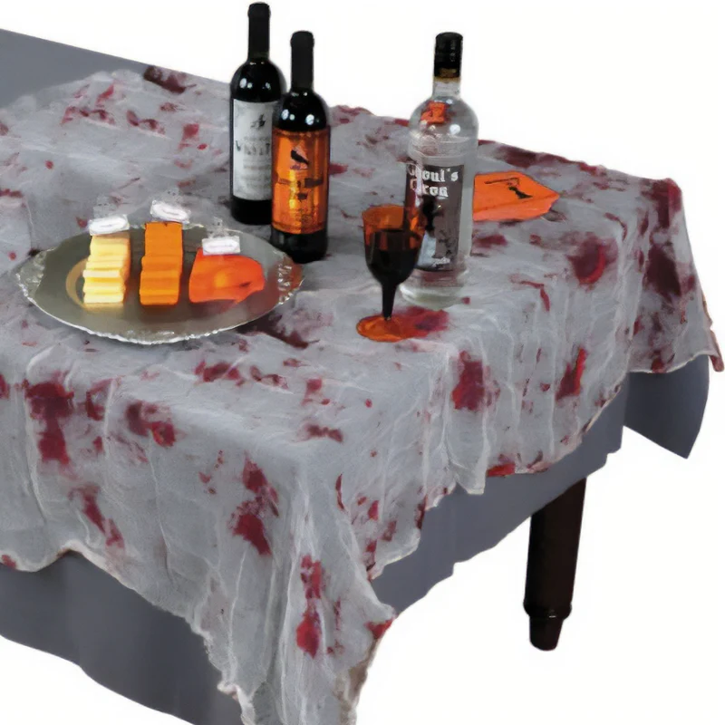 Tafellaken met enge bloedspetters 270x136cm