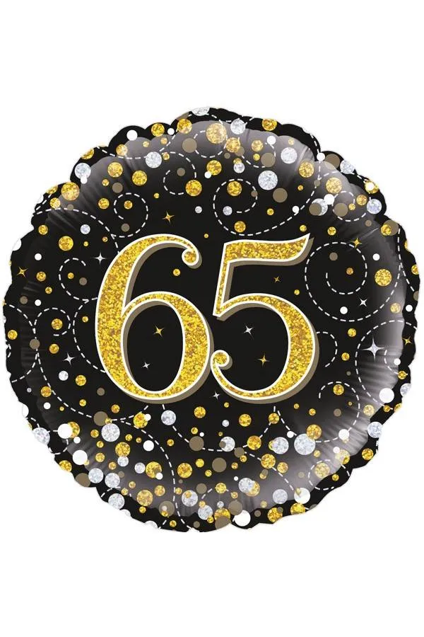 Folie ballon Sparkling 65 jaar 45.7cm