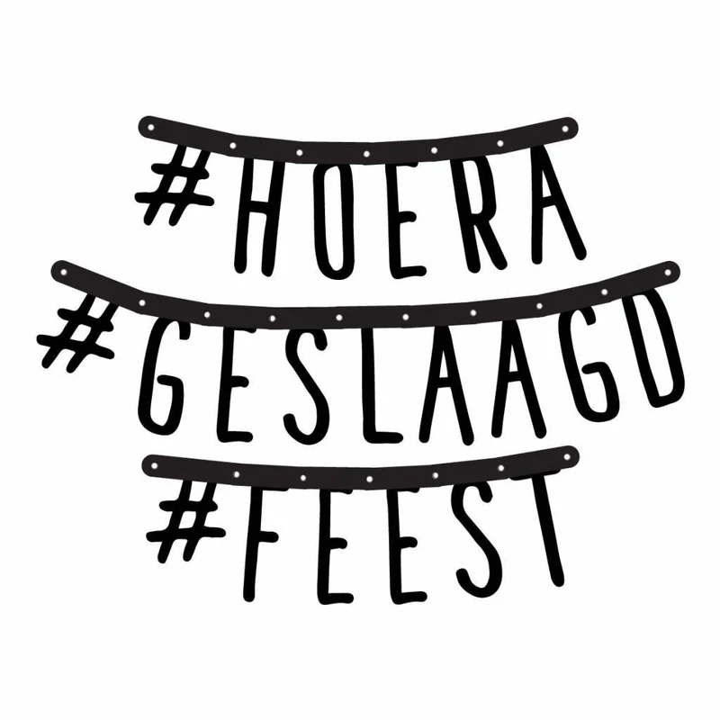 Letterslinger Hoera Geslaagd Feest