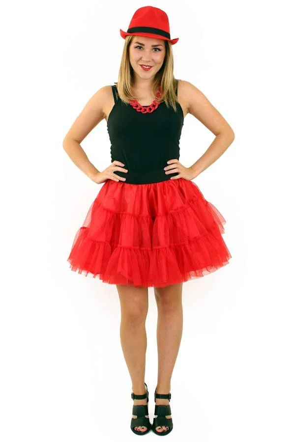 Petticoat rood 2-laags