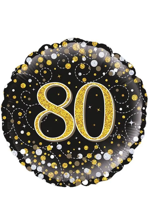 Folie ballon Sparkling 80 jaar 45.7cm